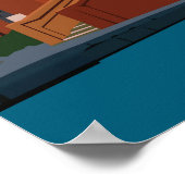 Manchester Vintag Minimal Retro Travel Poster (Ecke)