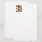 Manchester-Wappen Briefpapier (Vorne/Hinten)