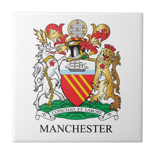Manchester-Wappen Fliese (Vorderseite)