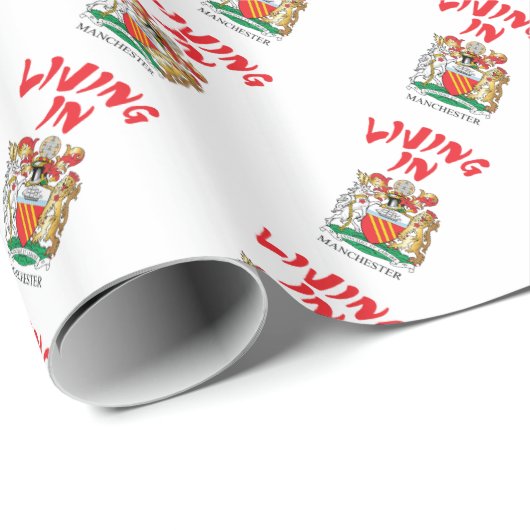 Manchester-Wappen Geschenkpapier (Rolleneckpunkt)