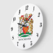 Manchester-Wappen Große Wanduhr (Winkel)