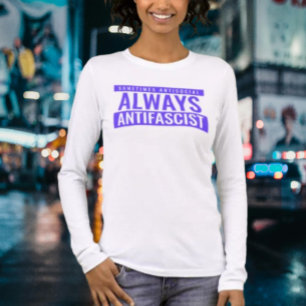 Manchmal antisozial immer antifaschistisch Tri-Blend shirt