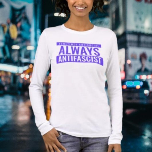 Manchmal antisozial immer antifaschistisch Tri-Blend shirt