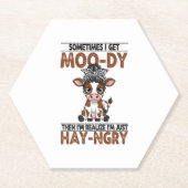 Manchmal bekomme ich eine moo-dy-hay-ngry Kuh Untersetzer (Vorderseite)