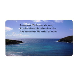Manchmal beruhigt Gott die Meere Großetikett/Aufkl