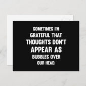 Manchmal bin ich dankbar...| Funny Tee | SPASS Postkarte (Vorne/Hinten)