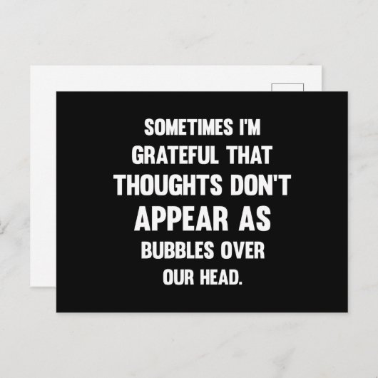 Manchmal bin ich dankbar...| Funny Tee | SPASS Postkarte (Vorne/Hinten)