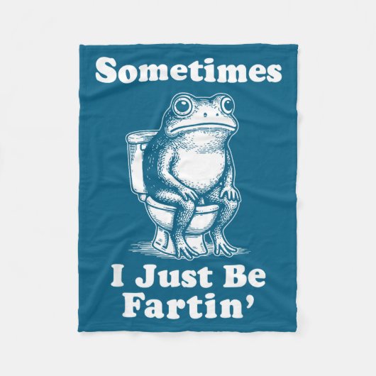 Manchmal bin ich einfach auf dem Frosch  Fleecedecke (Vorderseite)