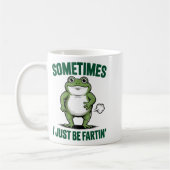 Manchmal bin ich einfach ein furzender Frosch Weih Kaffeetasse (Links)