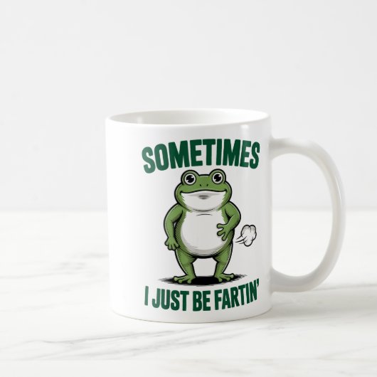 Manchmal bin ich einfach ein furzender Frosch Weih Kaffeetasse (Rechts)