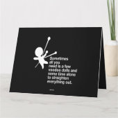 Manchmal brauchen Sie nur Voodoo Dolls Funny Reven Karte (Rückseite)