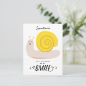 Manchmal braucht man nur eine Lächelpostkarte Postkarte (Stehend Vorderseite)