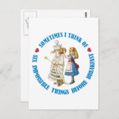 MANCHMAL DENKE ICH AN SECHS UNMÖGLICHE DINGE POSTKARTE (Vorne/Hinten)