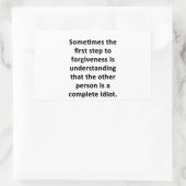 Manchmal der erste Schritt Rechteckiger Aufkleber (Tasche)