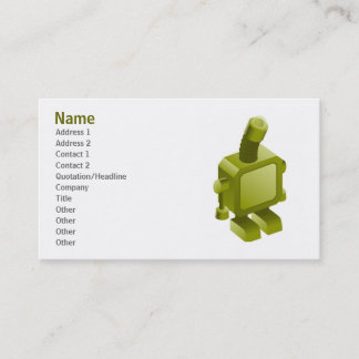 Manchmal erhalten Roboter traurige Visitenkarte