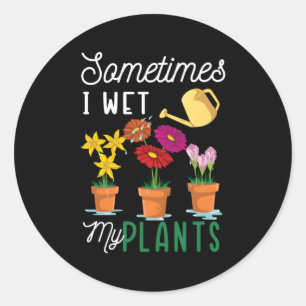 Manchmal esse ich meine Pflanze Pflanze im Garten Runder Aufkleber