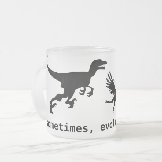 Manchmal Evolution ist zum Kotzen Mattglastasse (Vorderseite Links)