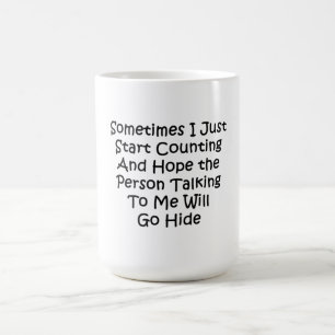 Manchmal fange ich einfach an zu zählen kaffeetasse
