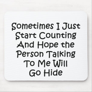 Manchmal fange ich einfach an zu zählen mousepad