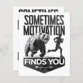 Manchmal findet Motivation einen lustigen Laufmoti (Vorne/Hinten)