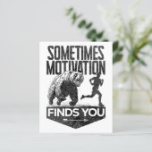 Manchmal findet Motivation einen lustigen Laufmoti (Stehend Vorderseite)