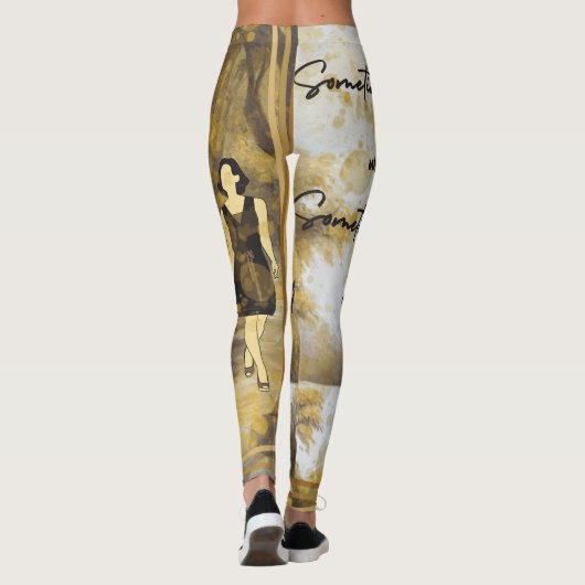 Manchmal frage ich mich leggings (Rückseite)