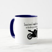 Manchmal frage ich mich, ob... Funny, Motorrad Tasse (Vorderseite Links)