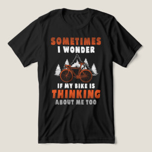 Manchmal frage ich mich, ob mein Fahrrad denkt Tri-Blend Shirt