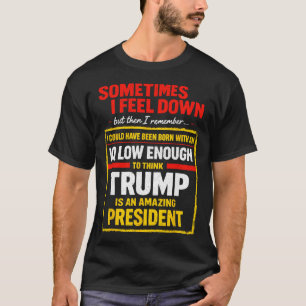 Manchmal fühle ich mich down Trump lustig liberal  T-Shirt
