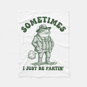 Manchmal furze ich einfach lustig Vintage Frosch G Fleecedecke