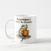 Manchmal furze ich einfach, lustiges Frosch-Meme  Kaffeetasse (Links)
