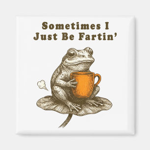 Manchmal furze ich einfach, lustiges Frosch-Meme  Magnet