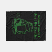 Manchmal furze ich einfach lustiges Meme-Frosch-Tr Fleecedecke (Vorderseite (Horizontal))