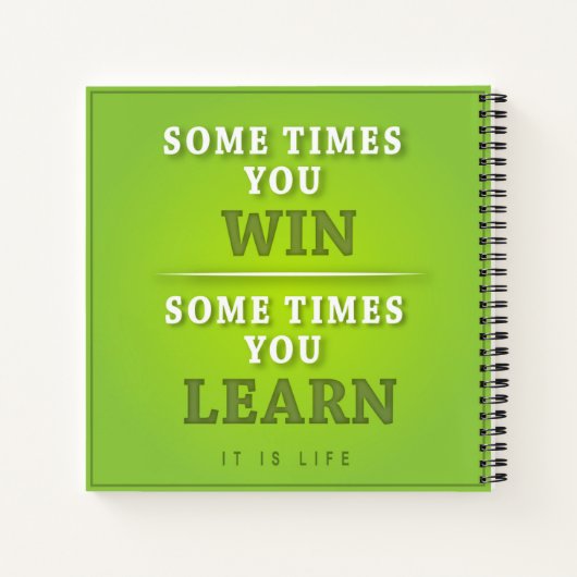 Manchmal gewinnen Sie manchmal lernen Notizblock (Rückseite)
