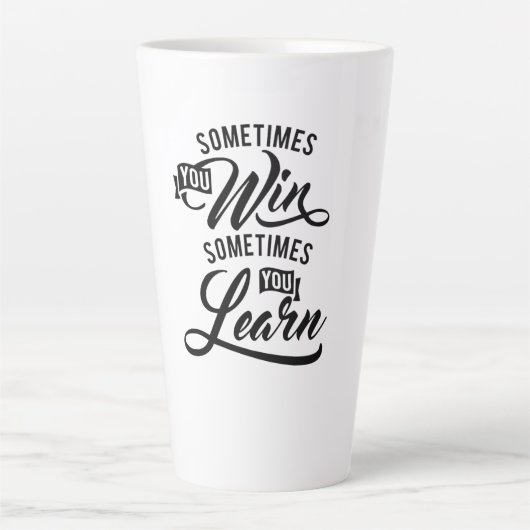 Manchmal gewinnst Du... Spruch Milchtasse (Vorderseite)