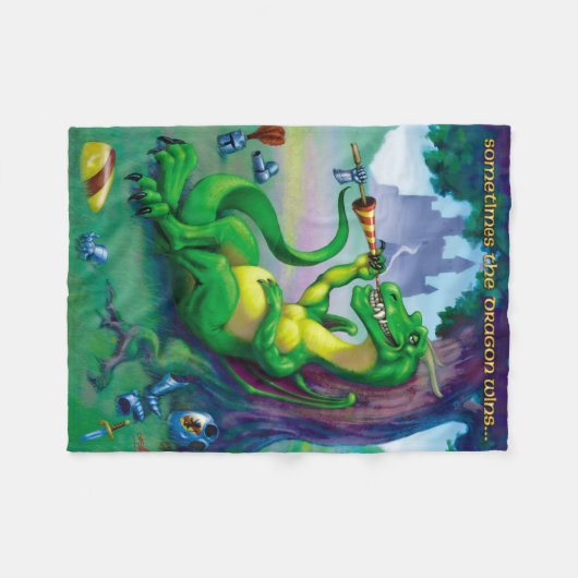 Manchmal gewinnt der Drache Fleecedecke (Vorderseite (Horizontal))