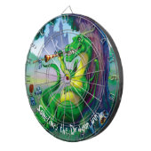 Manchmal gewinnt der Drache - Grün Dartscheibe (Vorderseite rechts)