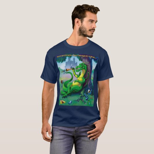 Manchmal gewinnt der Drache grün T-Shirt (Vorne ganz)