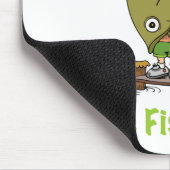 Manchmal gewinnt der Fisch Mousepad (Ecke)