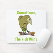 Manchmal gewinnt der Fisch Mousepad (Mit Mouse)