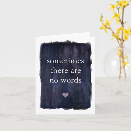 Manchmal gibt es keine Worte Beileid Bereavemen Karte (Gelbe Blume)