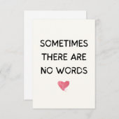 Manchmal gibt es keine Wörter Dankeskarte (Vorne/Hinten)