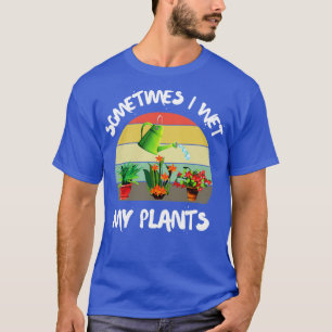 Manchmal gieße ich meine Pflanzen Cutr Retro Sonne T-Shirt