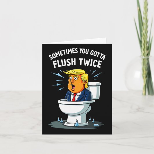 Manchmal gotta Flush zweimal 2 Karte (Vorderseite)