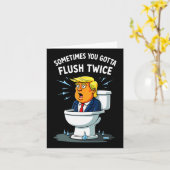 Manchmal gotta Flush zweimal 2 Karte (Gelbe Blume)
