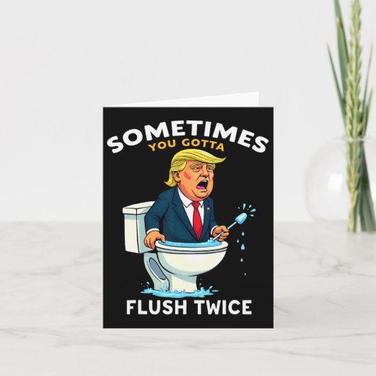 Manchmal Gotta Flush zweimal 4 Karte (Vorderseite)