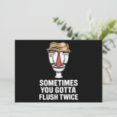 Manchmal hast du zweimal Flush Einladung (Stehend Vorderseite)