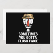 Manchmal hast du zweimal Flush Einladung (Vorne/Hinten)