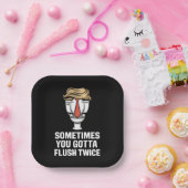 Manchmal hast du zweimal Flush Pappteller (Party)