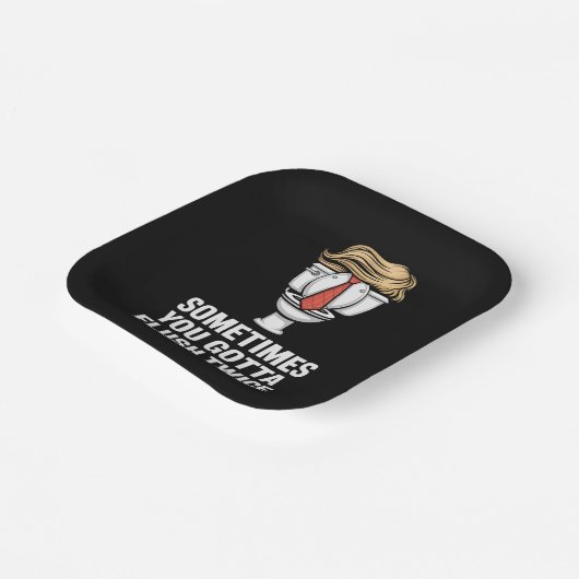 Manchmal hast du zweimal Flush Pappteller (Gewinkelt)